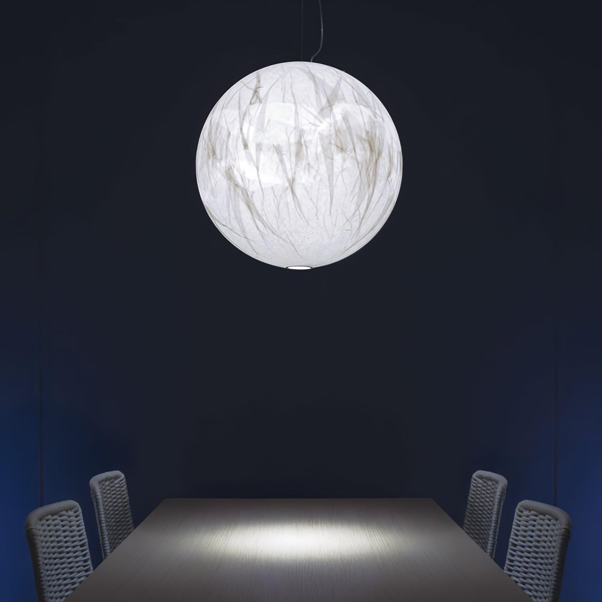 Globe Lampe Suspendue Minimaliste en Soie - Neutralighting