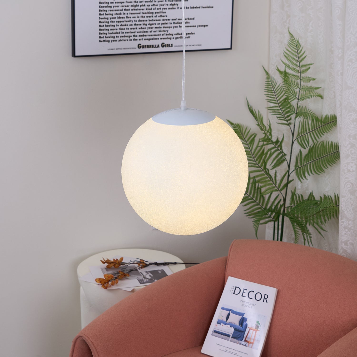 Lustra Suspension Lampe en Forme de Lune pour Salon - Neutralighting