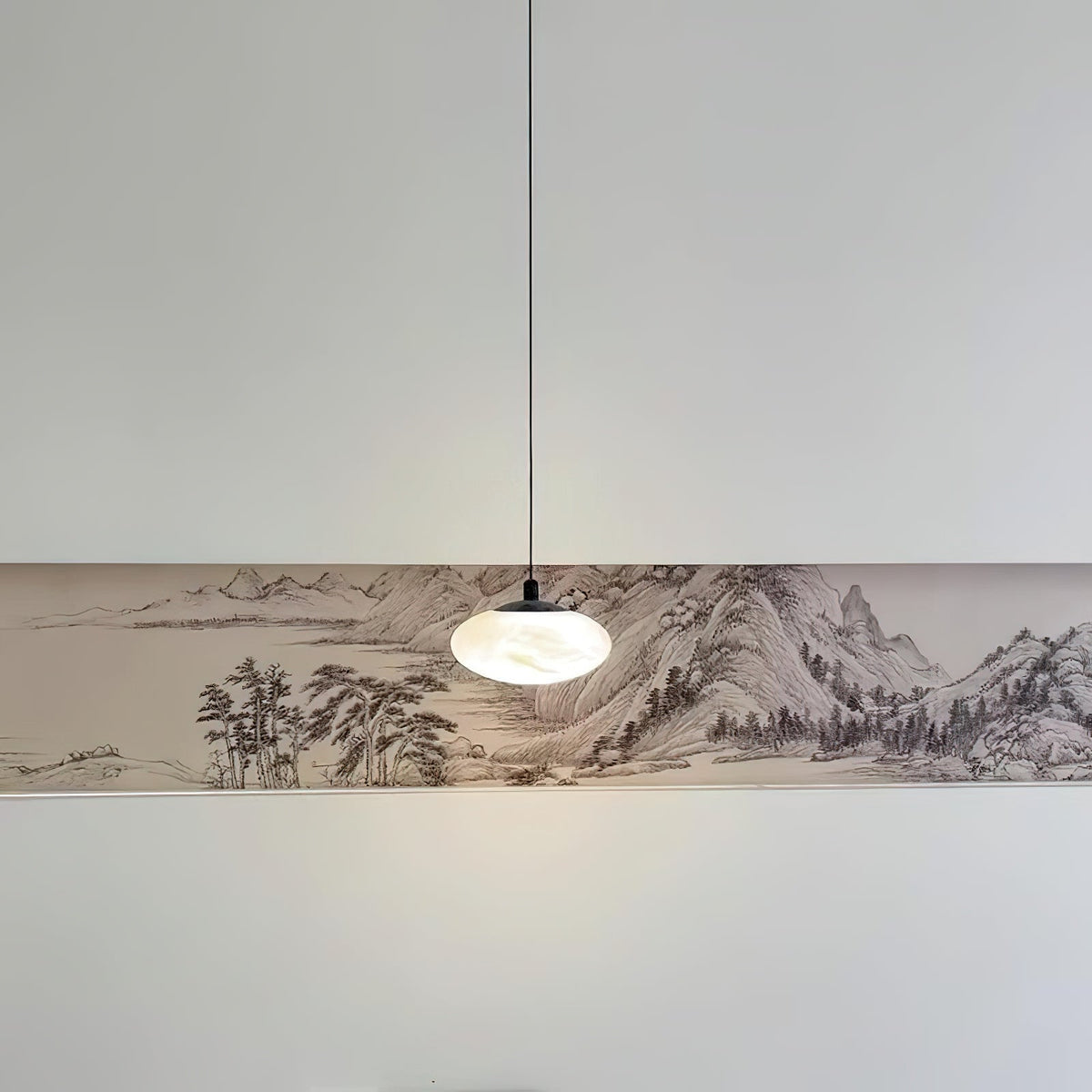 Cuthean Lampe Suspendue En Laiton Et Albâtre Minimaliste Moderne - Neutralighting
