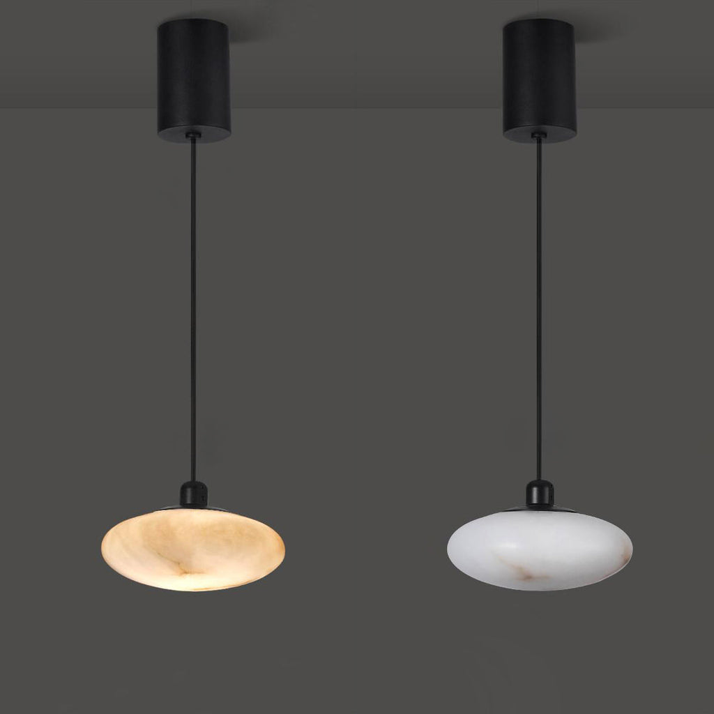 Cuthean Lampe Suspendue En Laiton Et Albâtre Minimaliste Moderne - Neutralighting