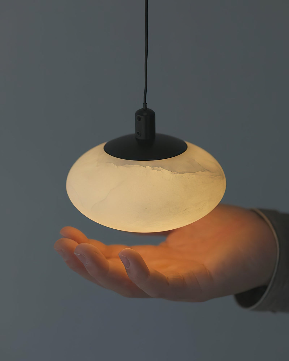 Cuthean Lampe Suspendue En Laiton Et Albâtre Minimaliste Moderne - Neutralighting