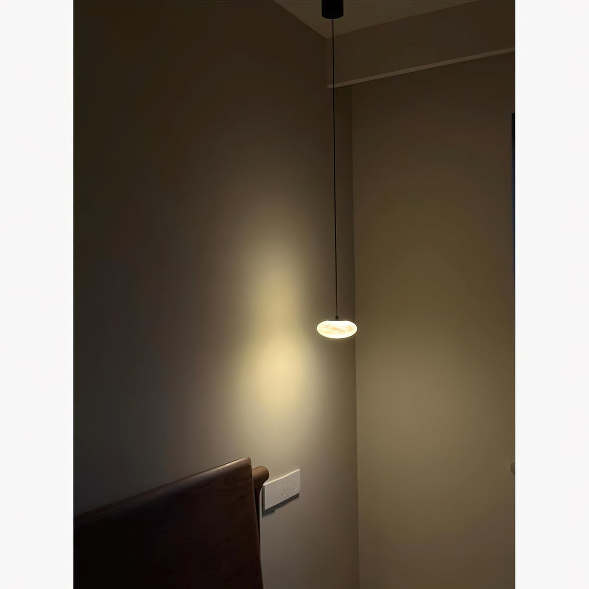 Cuthean Lampe Suspendue En Laiton Et Albâtre Minimaliste Moderne - Neutralighting