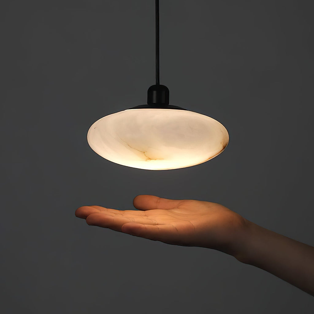 Cuthean Lampe Suspendue En Laiton Et Albâtre Minimaliste Moderne - Neutralighting