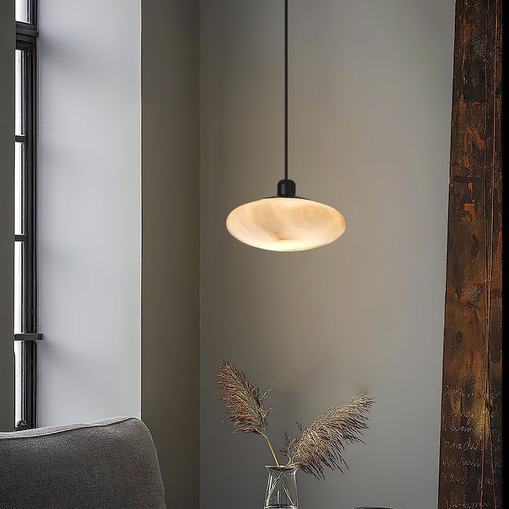 Cuthean Lampe Suspendue En Laiton Et Albâtre Minimaliste Moderne - Neutralighting