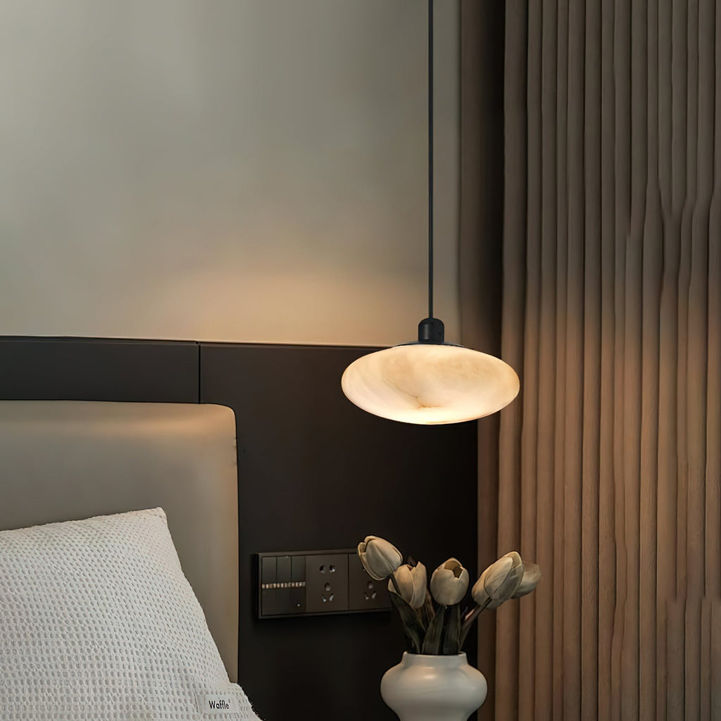 Cuthean Lampe Suspendue En Laiton Et Albâtre Minimaliste Moderne - Neutralighting