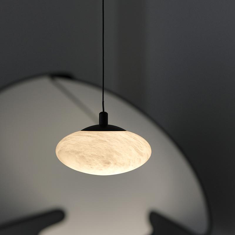 Cuthean Lampe Suspendue En Laiton Et Albâtre Minimaliste Moderne - Neutralighting