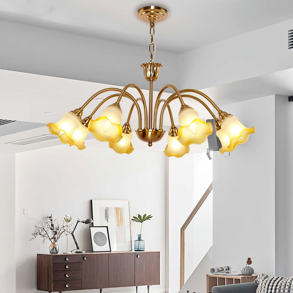 Diane Vintage Glass Chandelier - Neutralighting