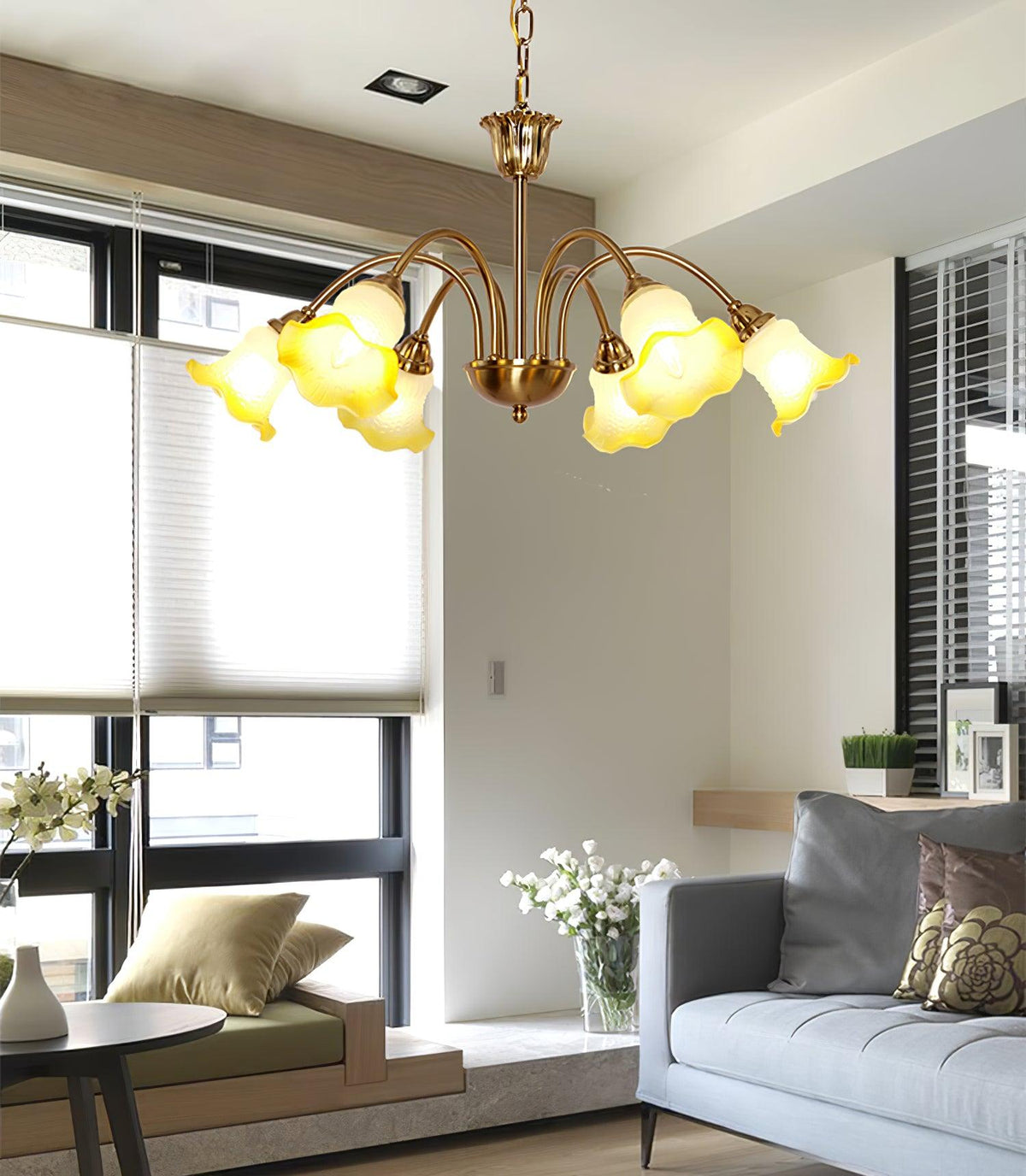 Diane Vintage Glass Chandelier - Neutralighting
