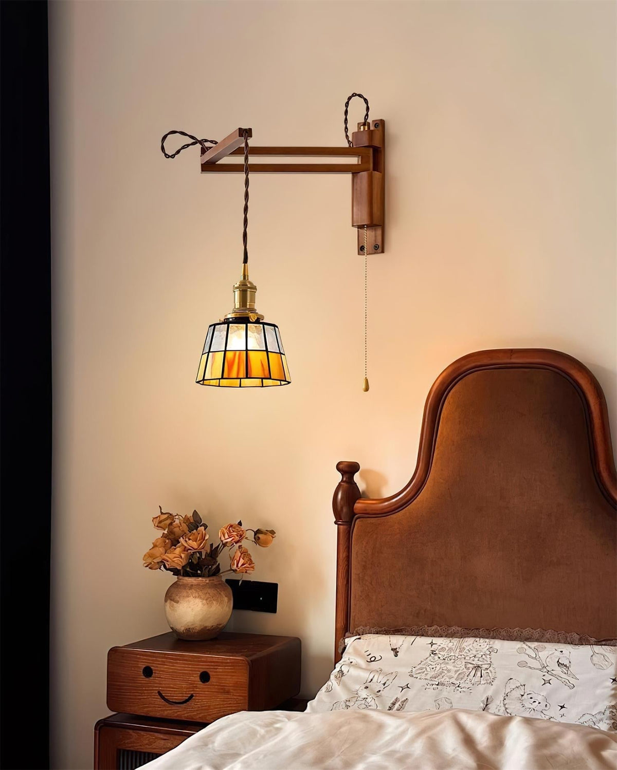 Tiffany Applique Murale Mosaïque avec Chaîne à Tirette - Neutralighting