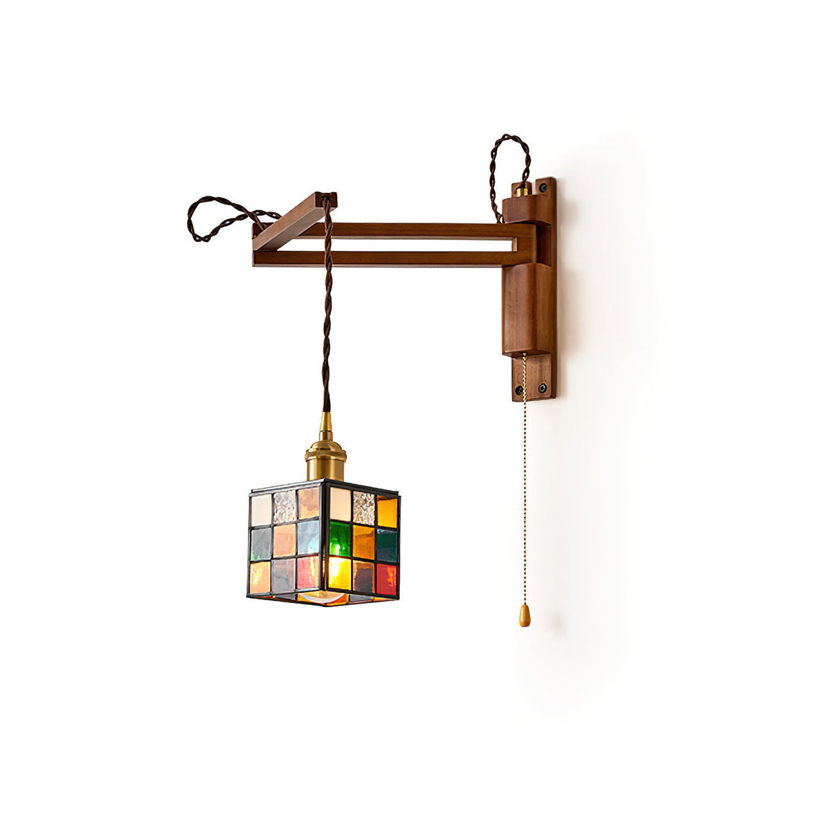 Tiffany Applique Murale Mosaïque avec Chaîne à Tirette - Neutralighting