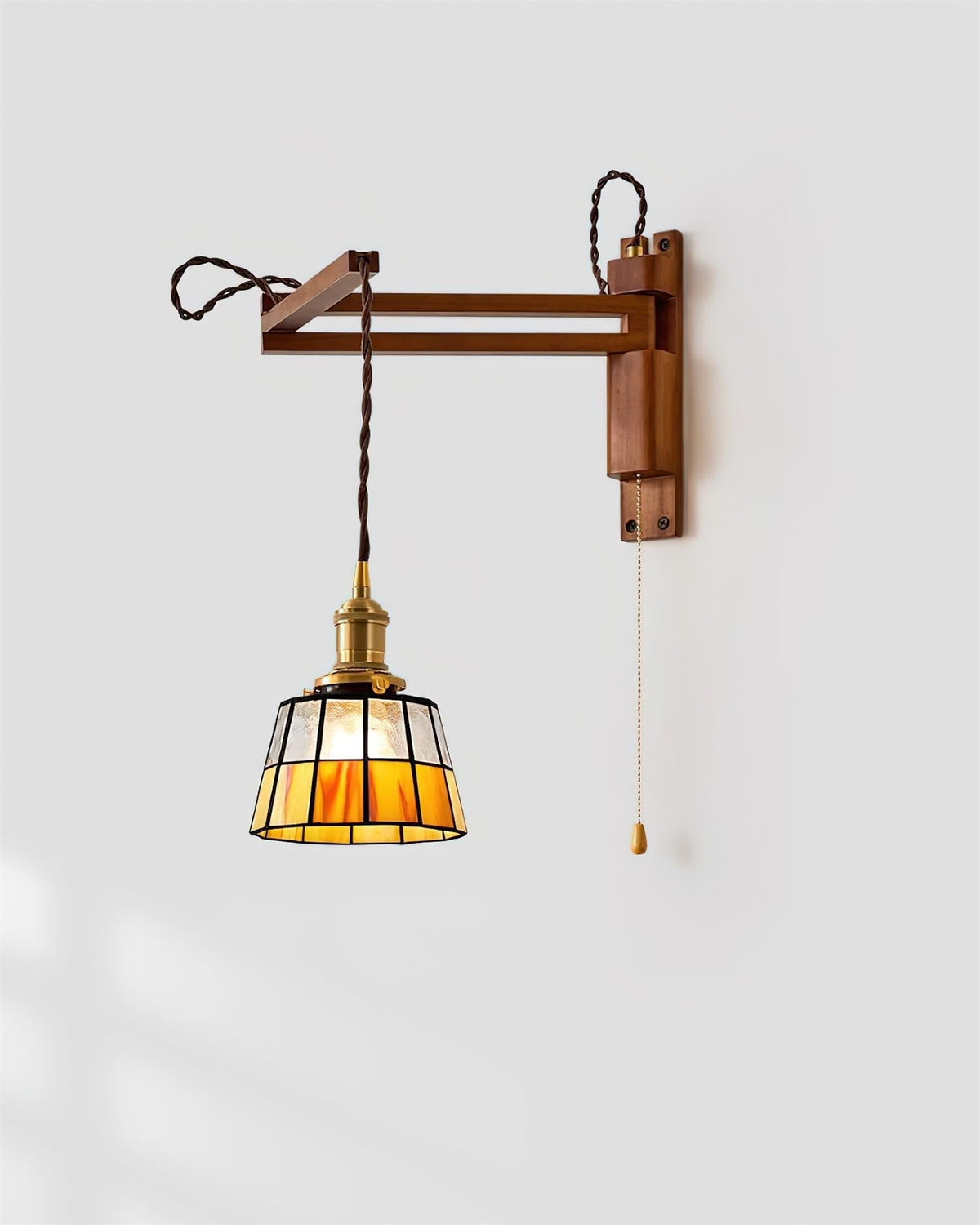 Tiffany Applique Murale Mosaïque avec Chaîne à Tirette - Neutralighting