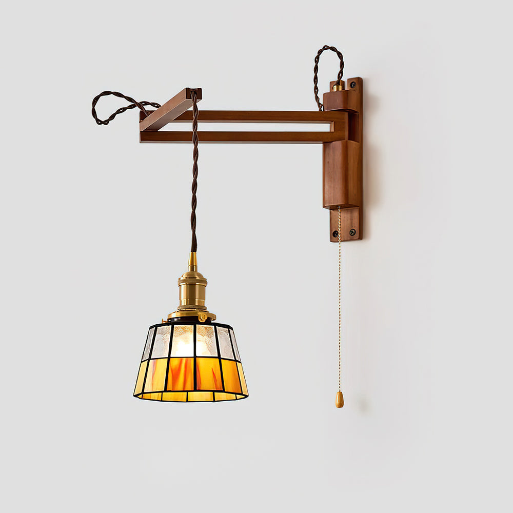 Tiffany Applique Murale Mosaïque avec Chaîne à Tirette - Neutralighting