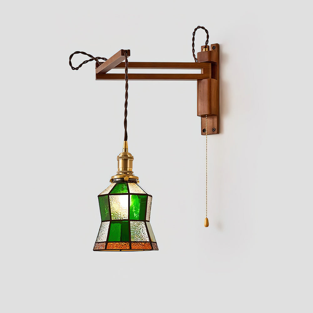 Tiffany Applique Murale Mosaïque avec Chaîne à Tirette - Neutralighting