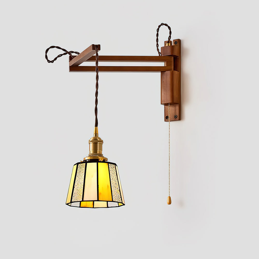 Tiffany Applique Murale Mosaïque avec Chaîne à Tirette - Neutralighting