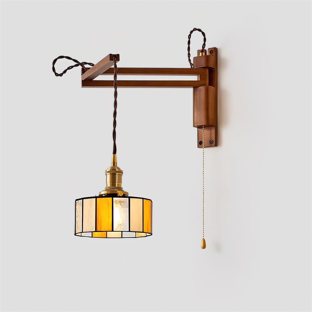 Tiffany Applique Murale Mosaïque avec Chaîne à Tirette - Neutralighting