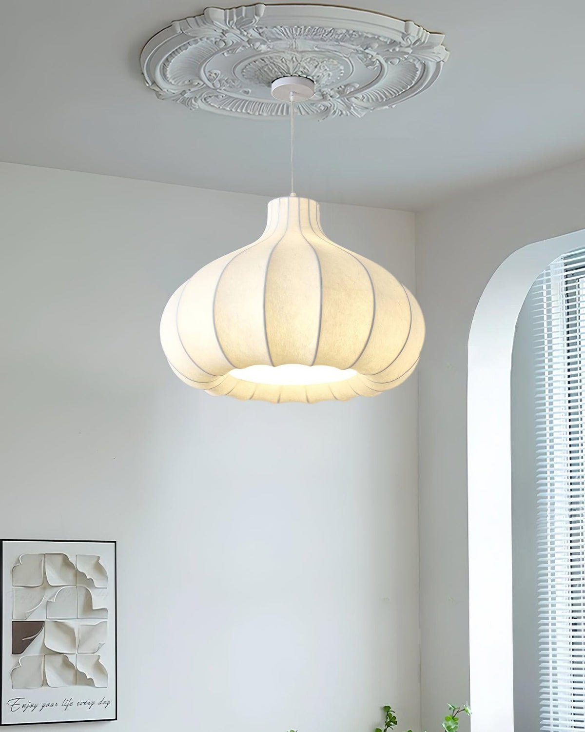 Zinnia Suspension en Tissu Vintage - Neutralighting