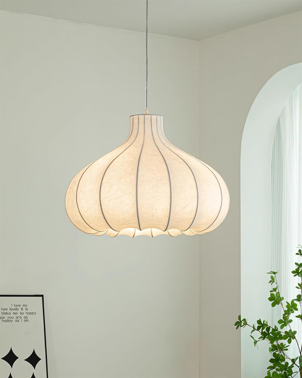 Zinnia Suspension en Tissu Vintage - Neutralighting
