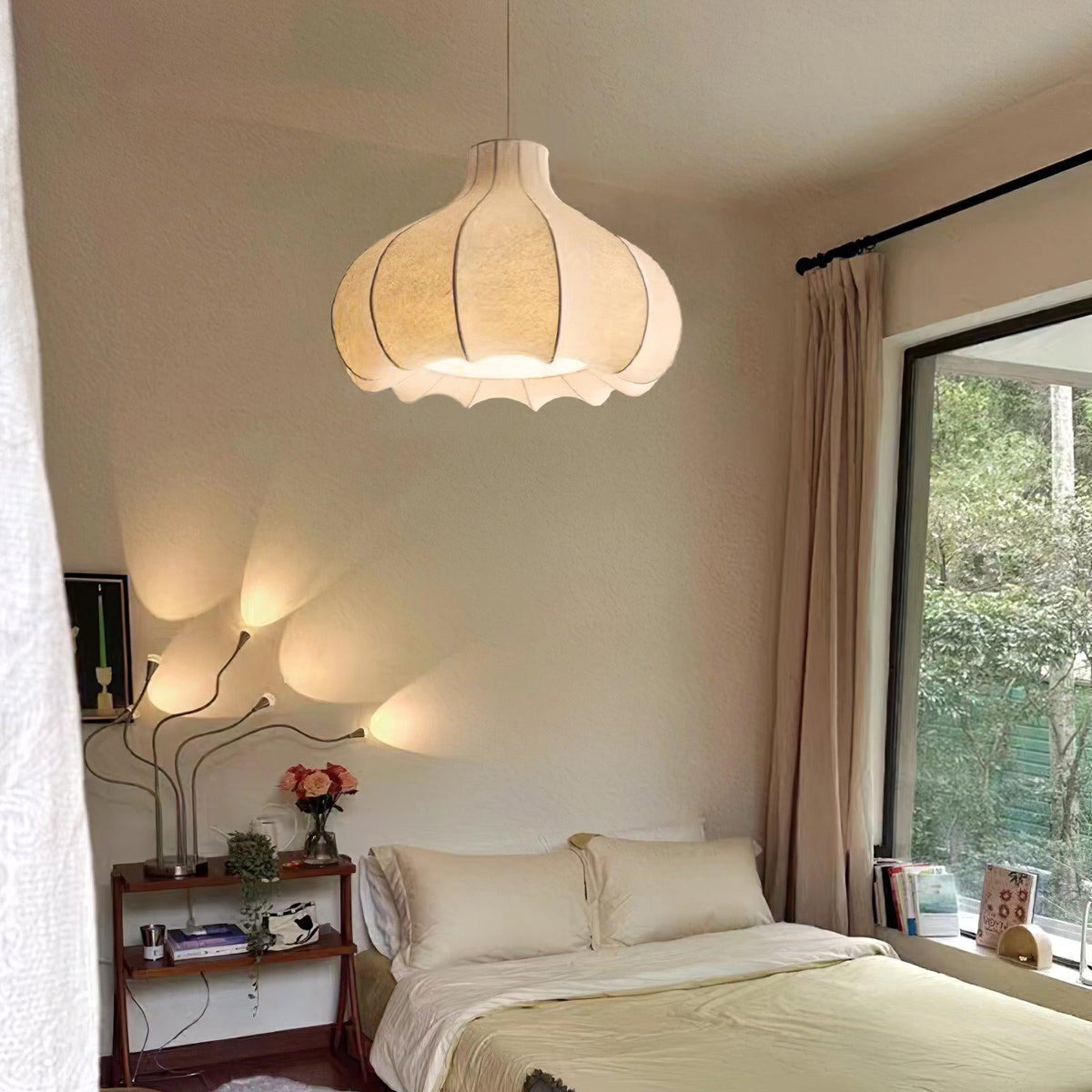 Zinnia Suspension en Tissu Vintage - Neutralighting