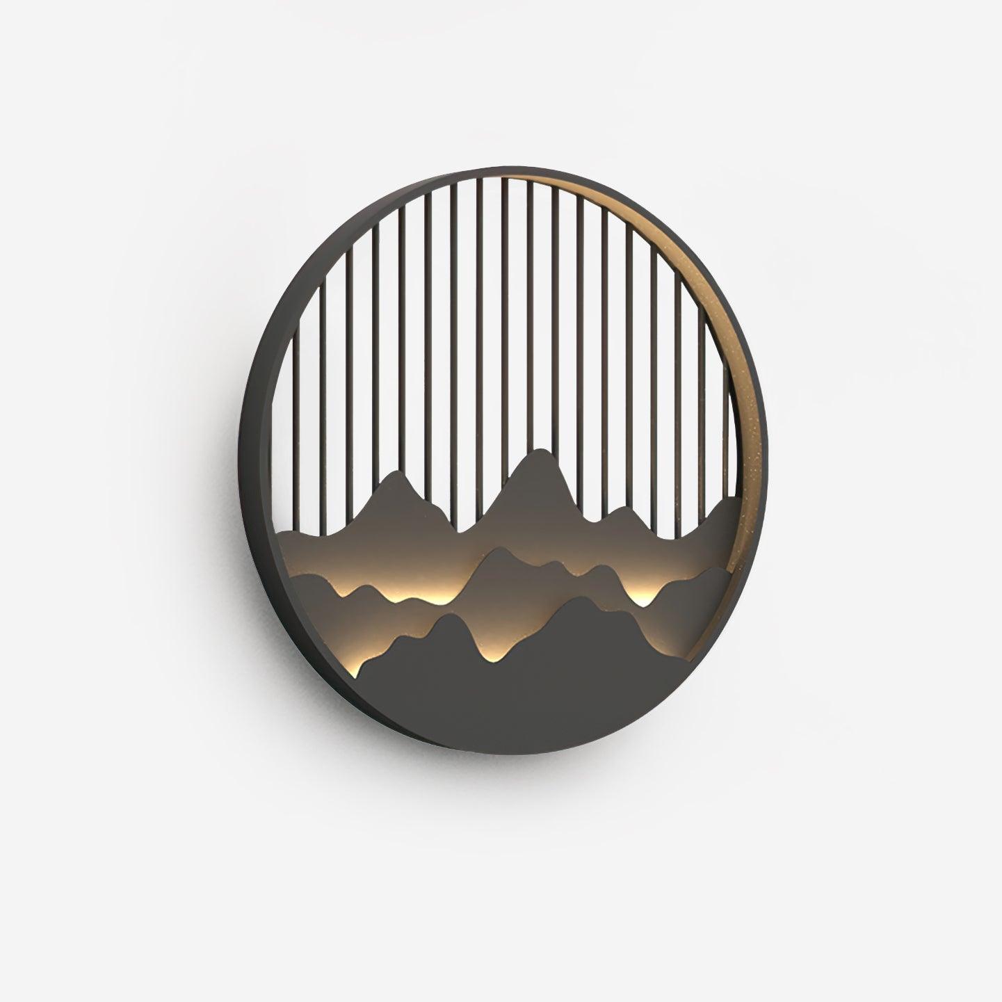 Mountain Wall Lamp Outdoor Circular Silhouette - Neutralighting