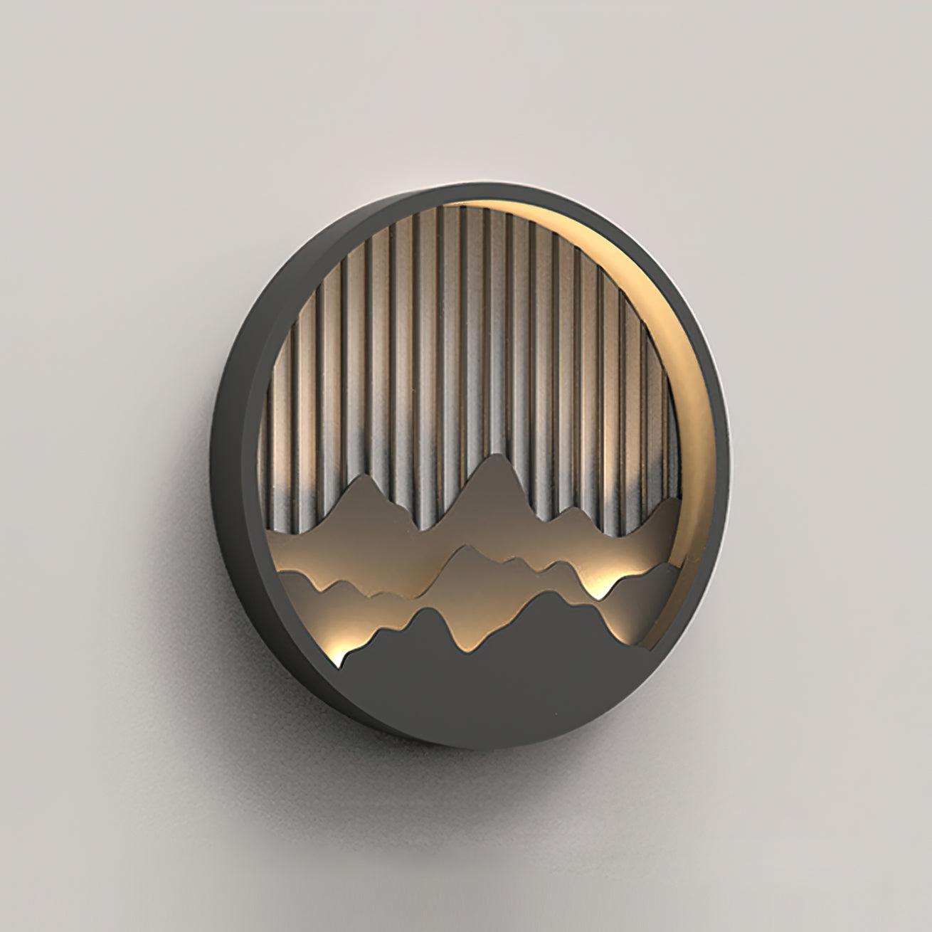 Mountain Wall Lamp Outdoor Circular Silhouette - Neutralighting