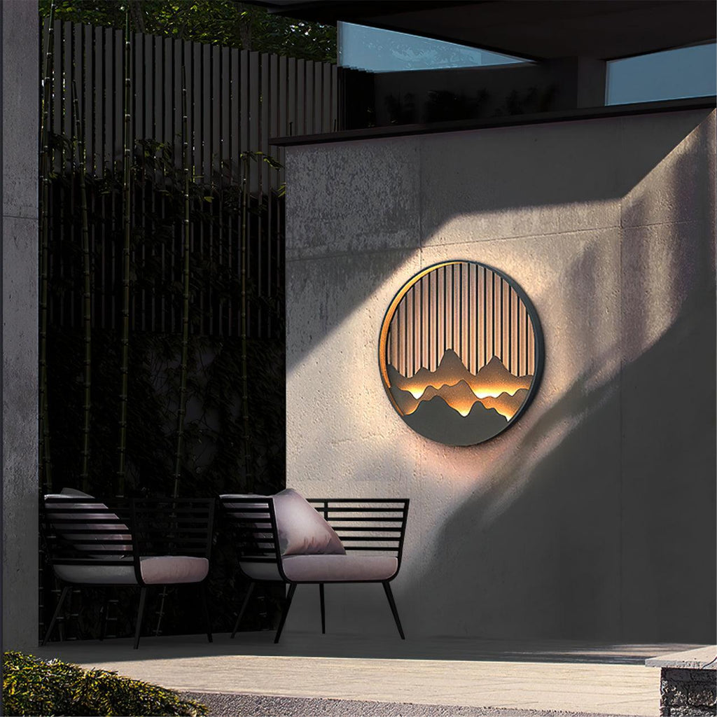 Sumi Applique Murale Circulaire Montagne - Neutralighting