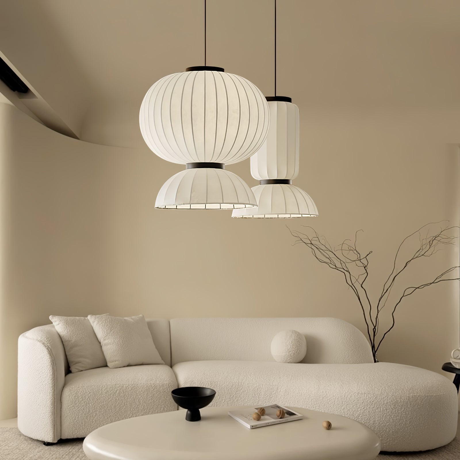 Eurzorion Soie Lanterne Suspension Lumière - Neutralighting