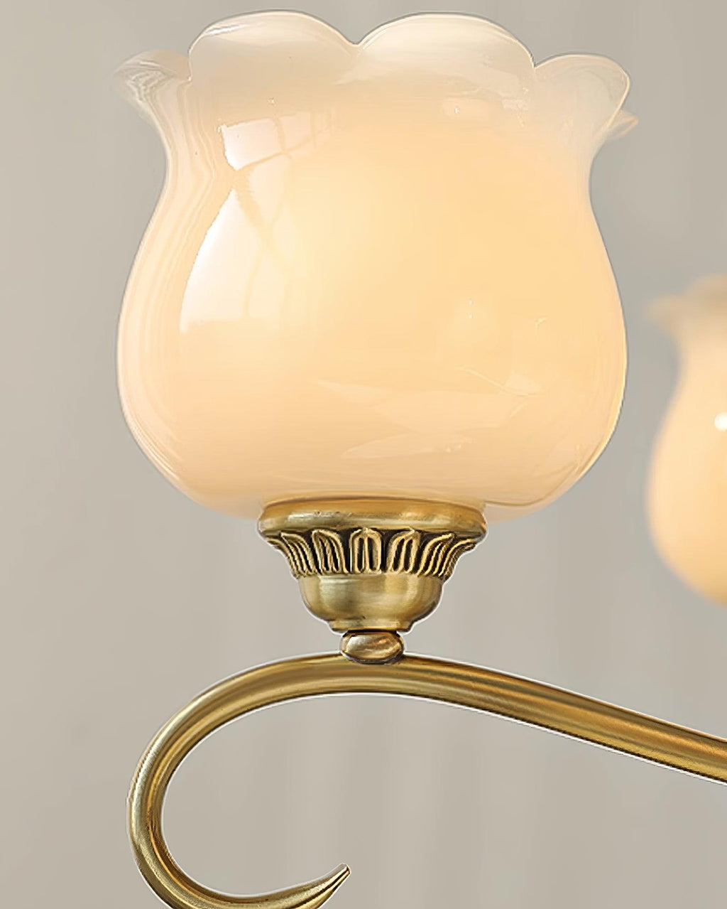 Mullan Lustre Laiton Résine Abat-jours Floraux Sculptural - Neutralighting