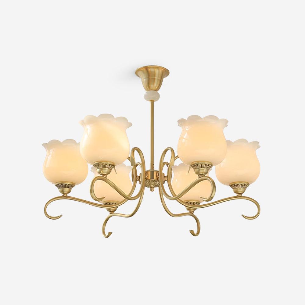Mullan Lustre Laiton Résine Abat-jours Floraux Sculptural - Neutralighting