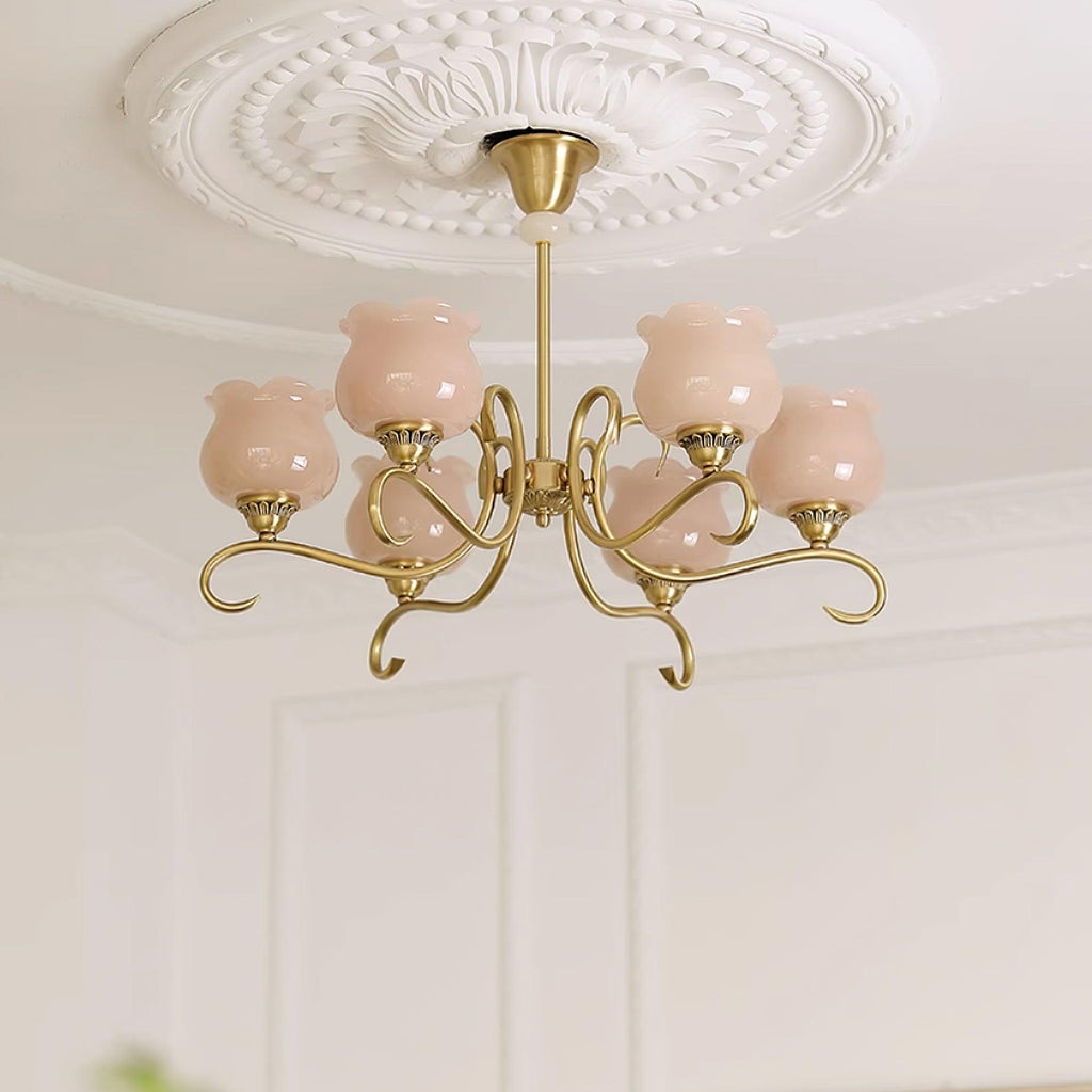 Mullan Lustre Laiton Résine Abat-jours Floraux Sculptural - Neutralighting