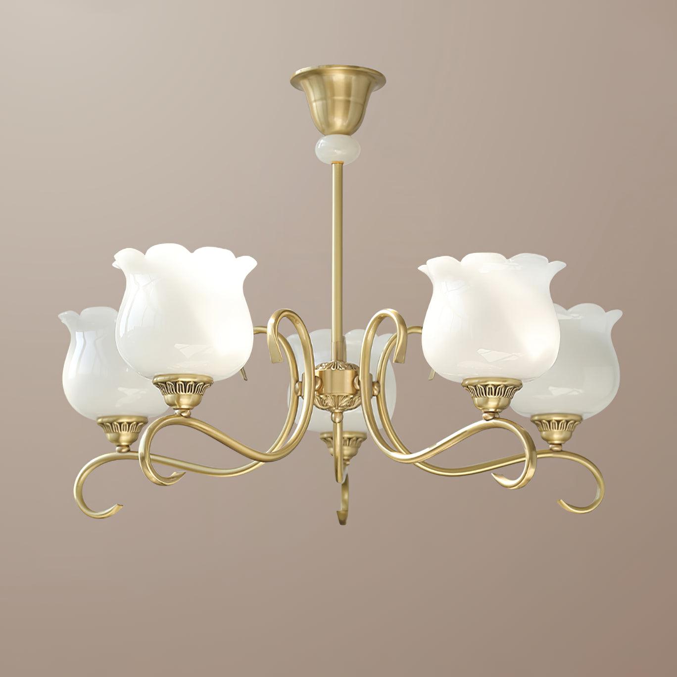 Mullan Lustre Laiton Résine Blanc Or - Neutralighting