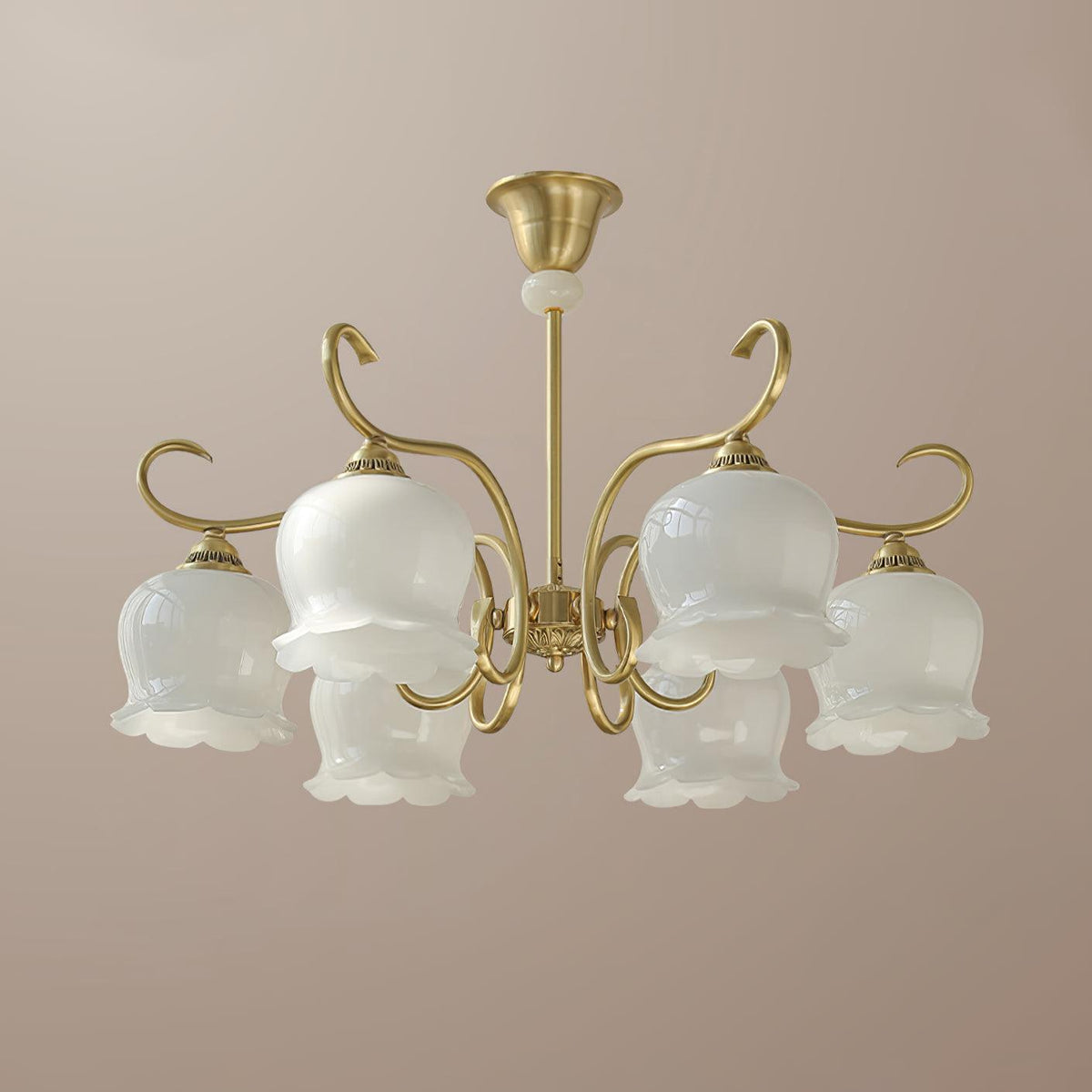 Mullan Lustre Laiton Résine Abat-jours Floraux Sculptural - Neutralighting