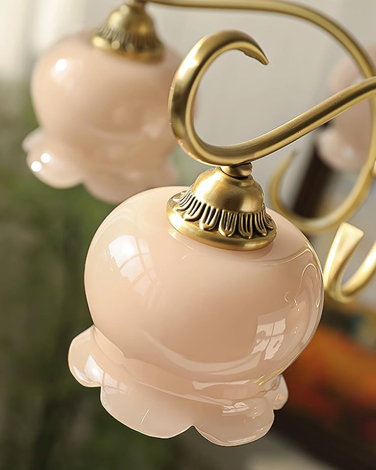 Mullan Lustre Laiton Résine Abat-jours Floraux Sculptural - Neutralighting