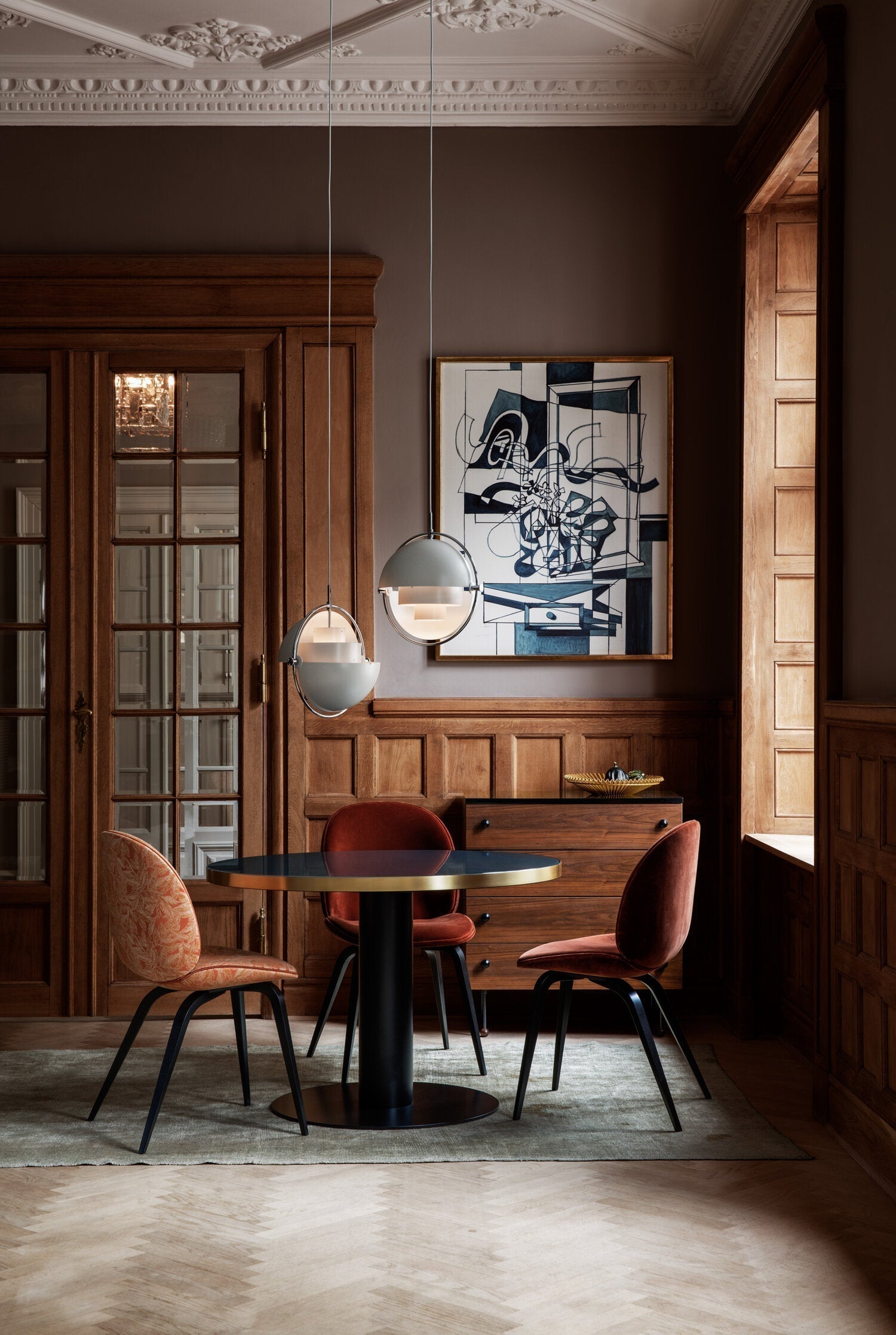 Lustra Lampe Pendante Boule Déformée Dorée - Neutralighting