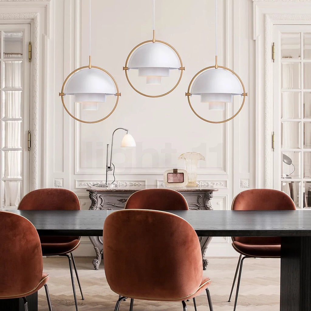 Lustra Lampe Pendante Boule Déformée Dorée - Neutralighting
