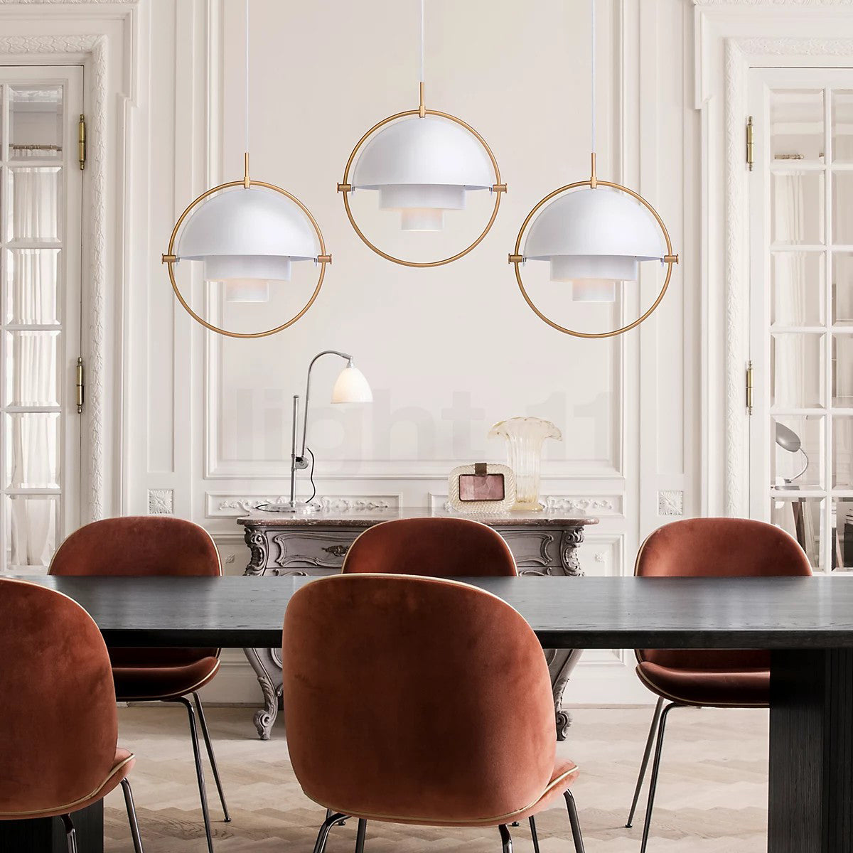 Lustra Lampe Pendante Boule Déformée Dorée - Neutralighting