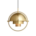 Lustra Lampe Pendante Boule Déformée Dorée - Neutralighting