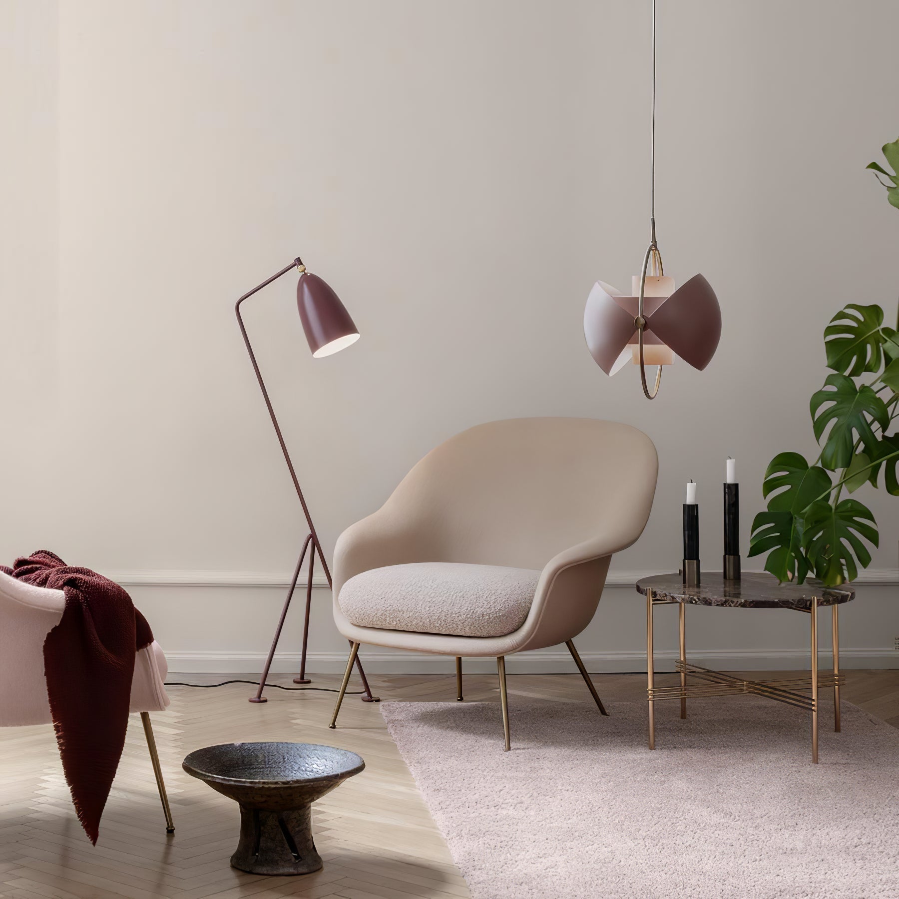 Lustra Lampe Pendante Boule Déformée Dorée - Neutralighting