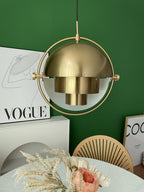 Lustra Lampe Pendante Boule Déformée Dorée - Neutralighting