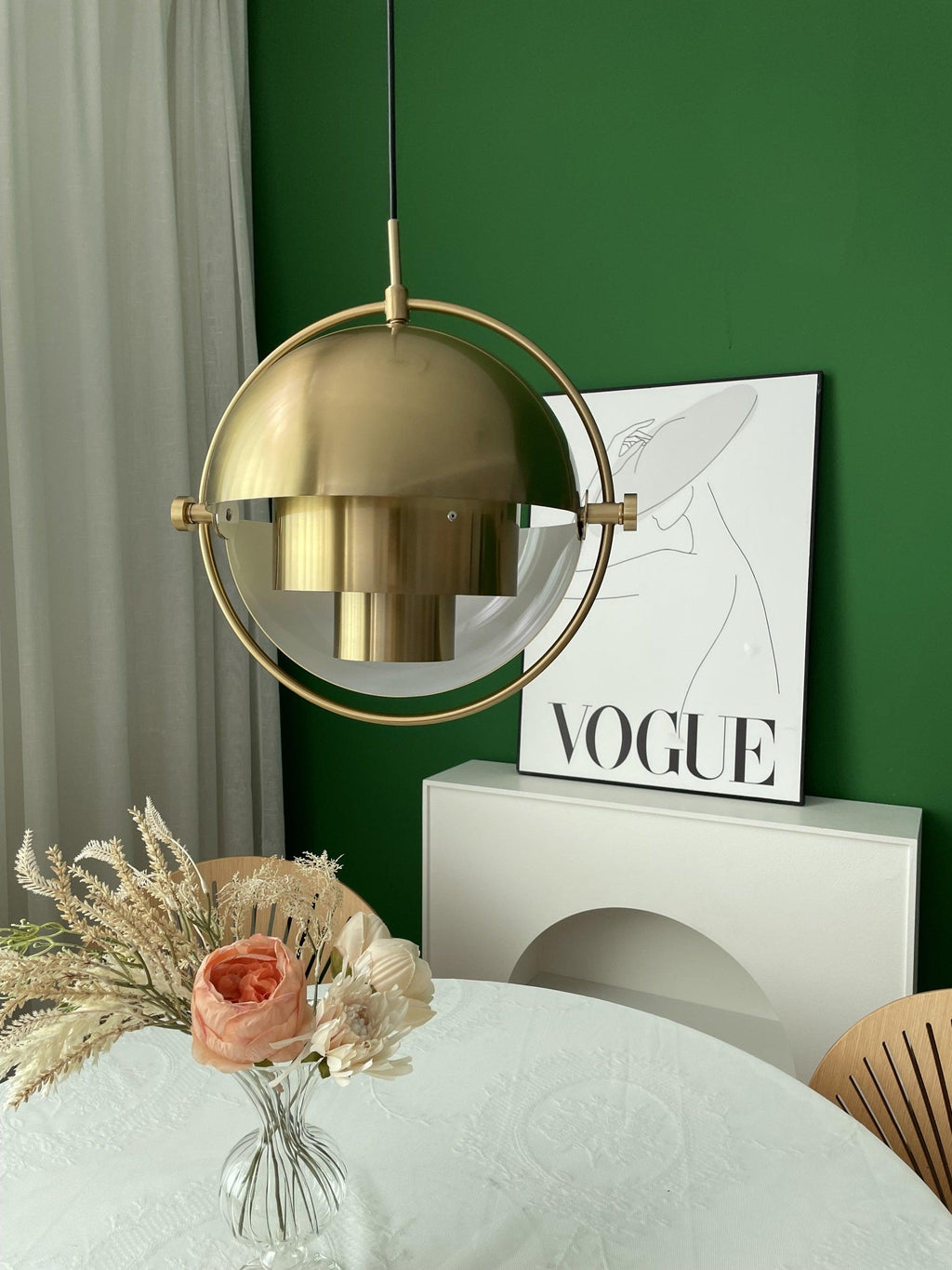 Lustra Lampe Pendante Boule Déformée Dorée - Neutralighting