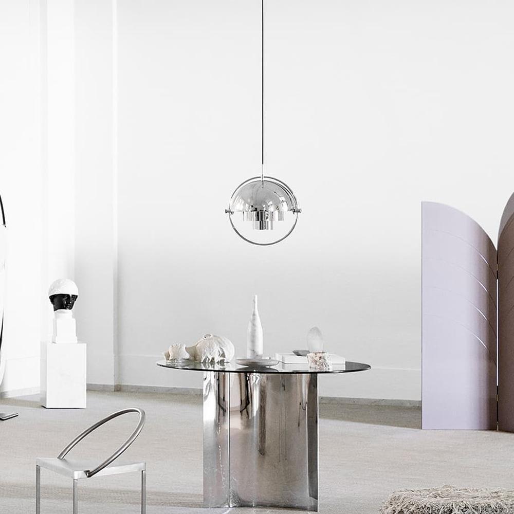 Lustra Lampe Pendante Boule Déformée Dorée - Neutralighting
