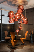 Solara Suspension en Verre Soufflé Cluster Irrégulier Sculptural - Neutralighting