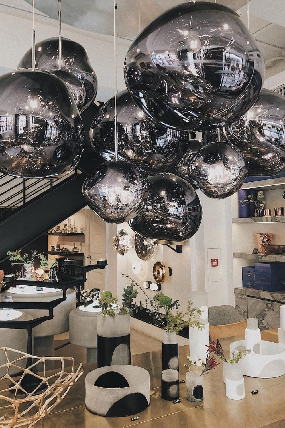 Solara Suspension en Verre Soufflé Cluster Irrégulier Sculptural - Neutralighting