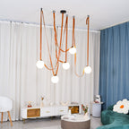 Lustra Suspension en Cuir et Verre - Neutralighting
