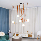 Lustra Suspension en Cuir et Verre - Neutralighting