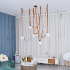 Lustra Suspension en Cuir et Verre - Neutralighting