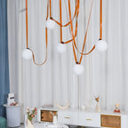 Lustra Suspension en Cuir et Verre - Neutralighting