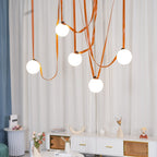 Lustra Suspension en Cuir et Verre - Neutralighting
