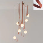 Lustra Suspension en Cuir et Verre - Neutralighting