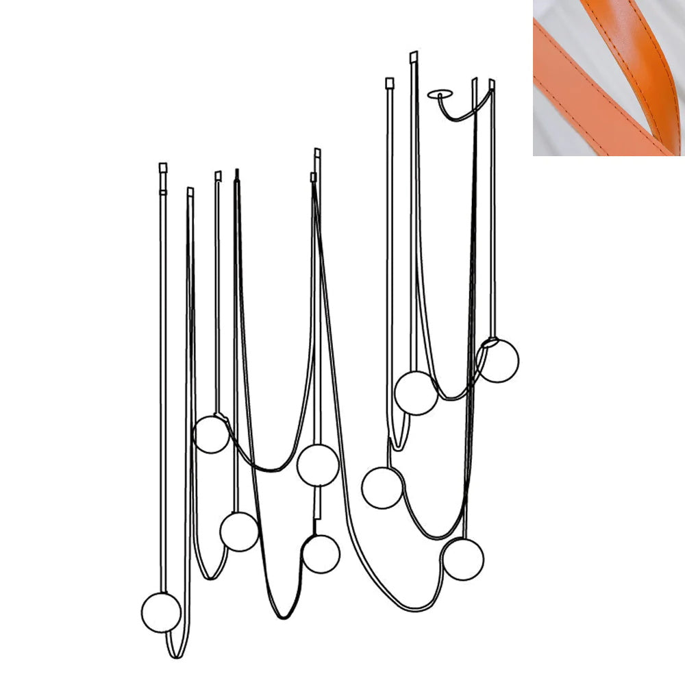 Lustra Suspension en Cuir et Verre - Neutralighting
