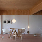 Lustra Suspension en Cuir et Verre - Neutralighting